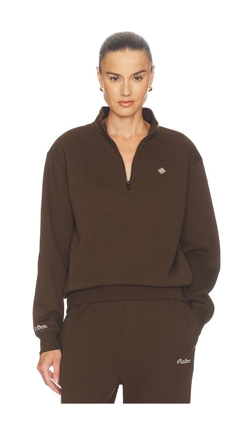 Malbon Delilah Diamond Sweatshirt in Chocolate by MALBON