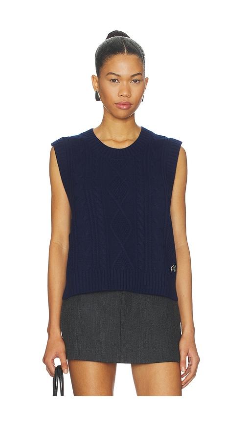 Malbon Elspeth Sweater Vest in Navy by MALBON