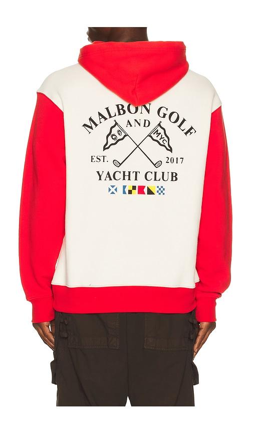 Malbon Fesque Deck Hand Hoodie in Red by MALBON
