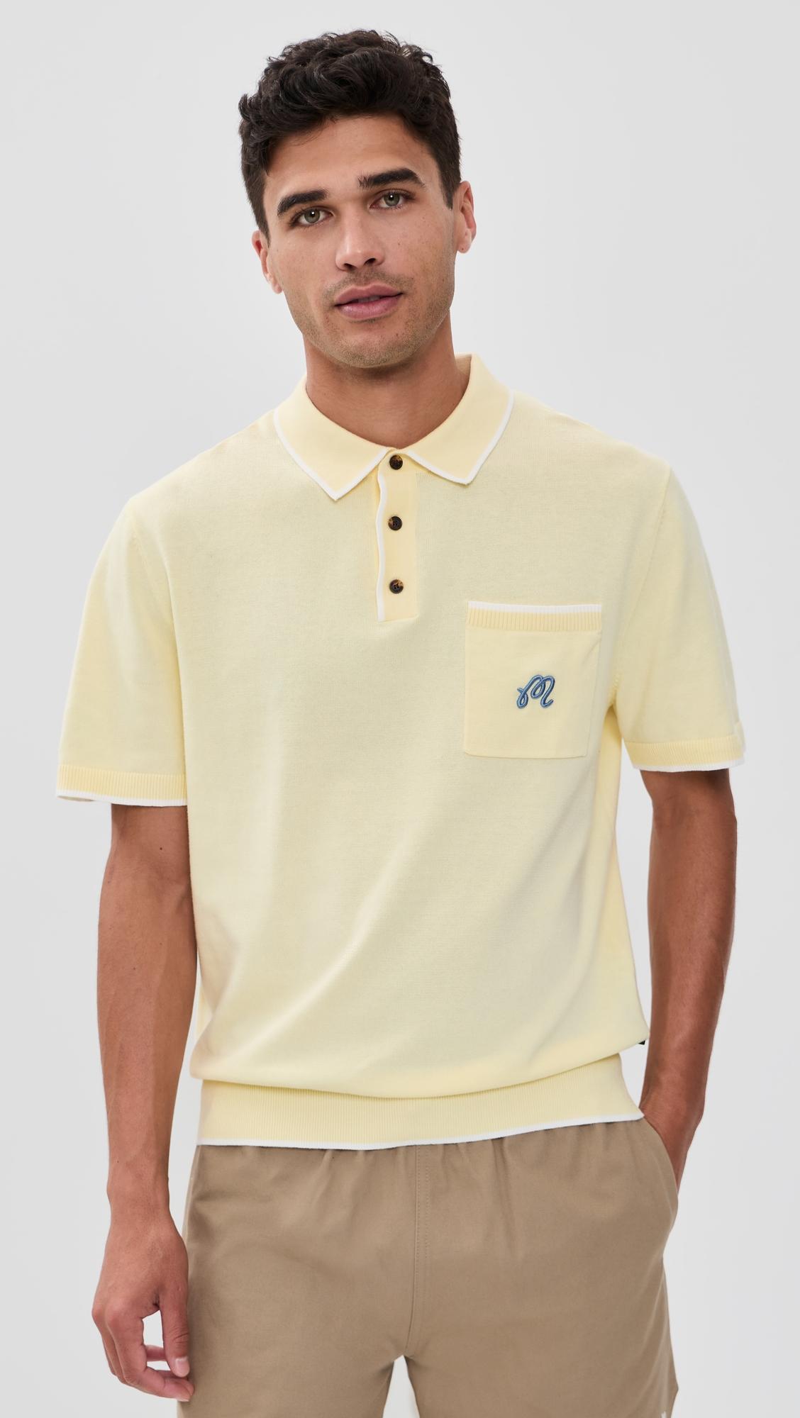 Malbon Golf x Birds of Georgia Blue Jay Knit Polo by MALBON