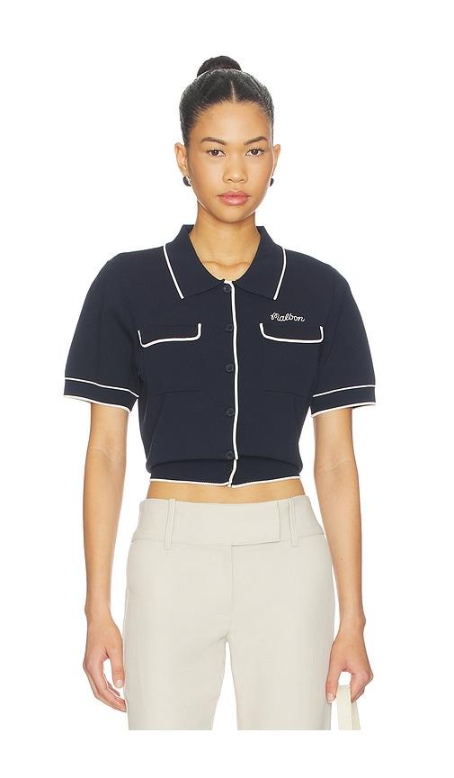 Malbon Jacqueline Polo Top in Navy by MALBON