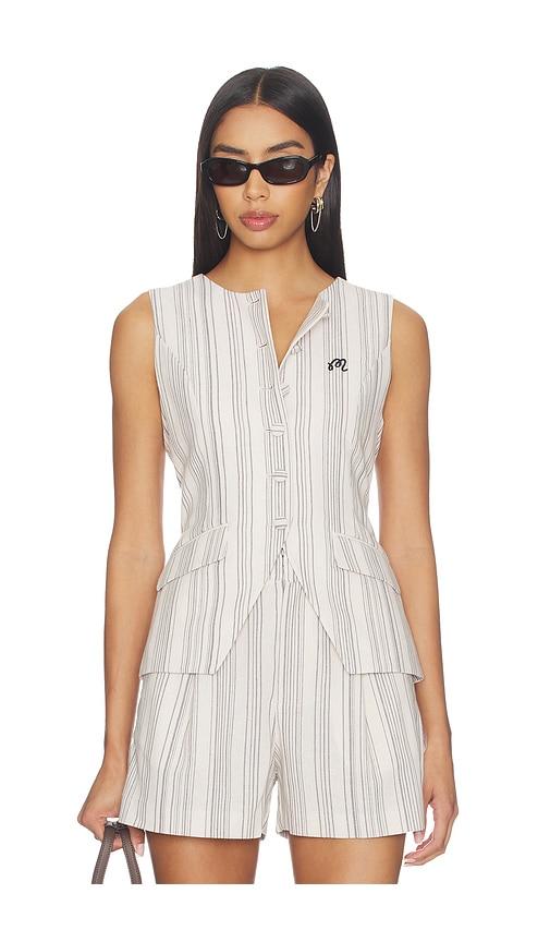 Malbon Keily Vest Top in Cream by MALBON