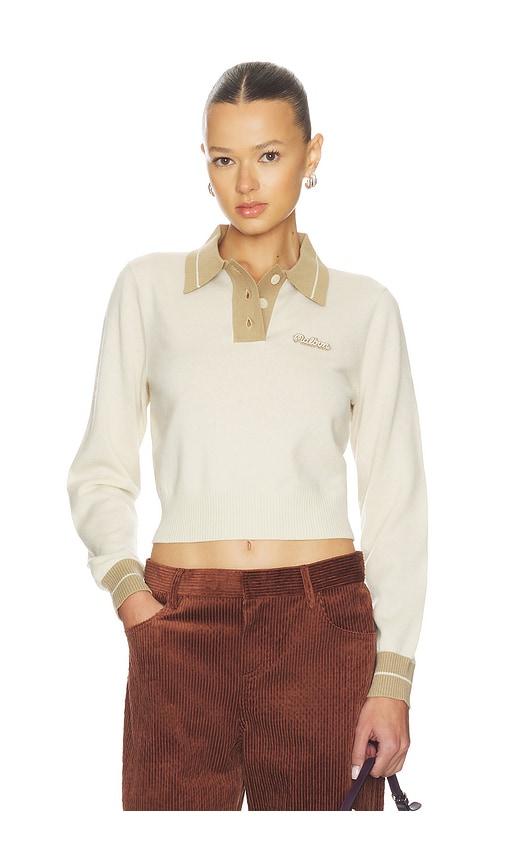 Malbon Miranda Polo Sweater in Beige by MALBON