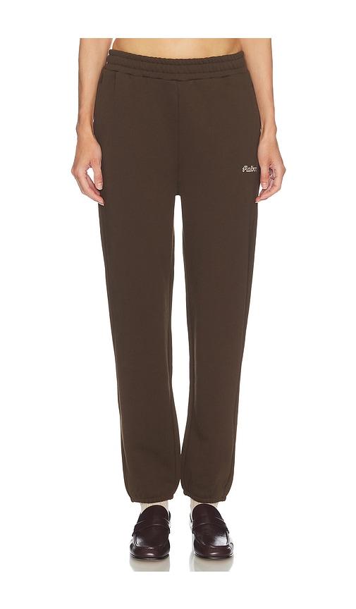 Malbon Sabine Diamond Sweatpant in Chocolate by MALBON