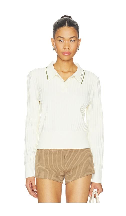 Malbon Selma Polo Top in Cream by MALBON