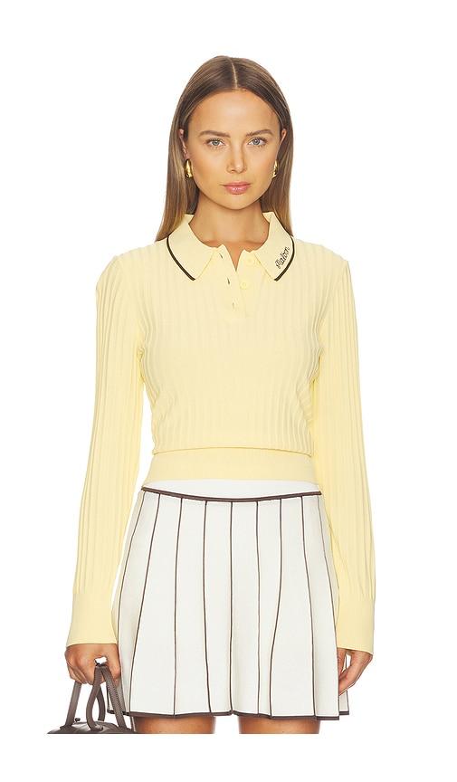 Malbon Selma Polo Top in Lemon by MALBON