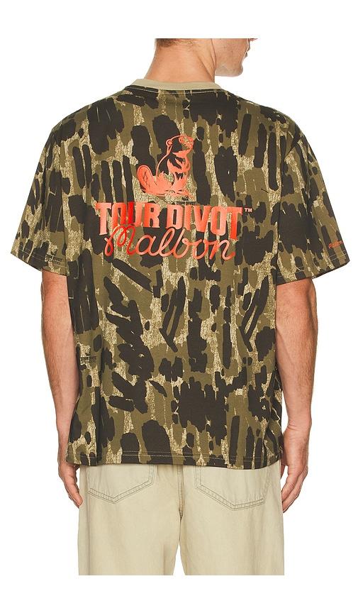 Malbon Tour Divot Bermuda Tee in Green by MALBON