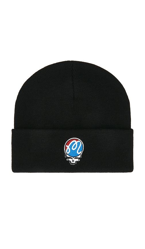 Malbon x Grateful Dead Icon Beanie in Black by MALBON