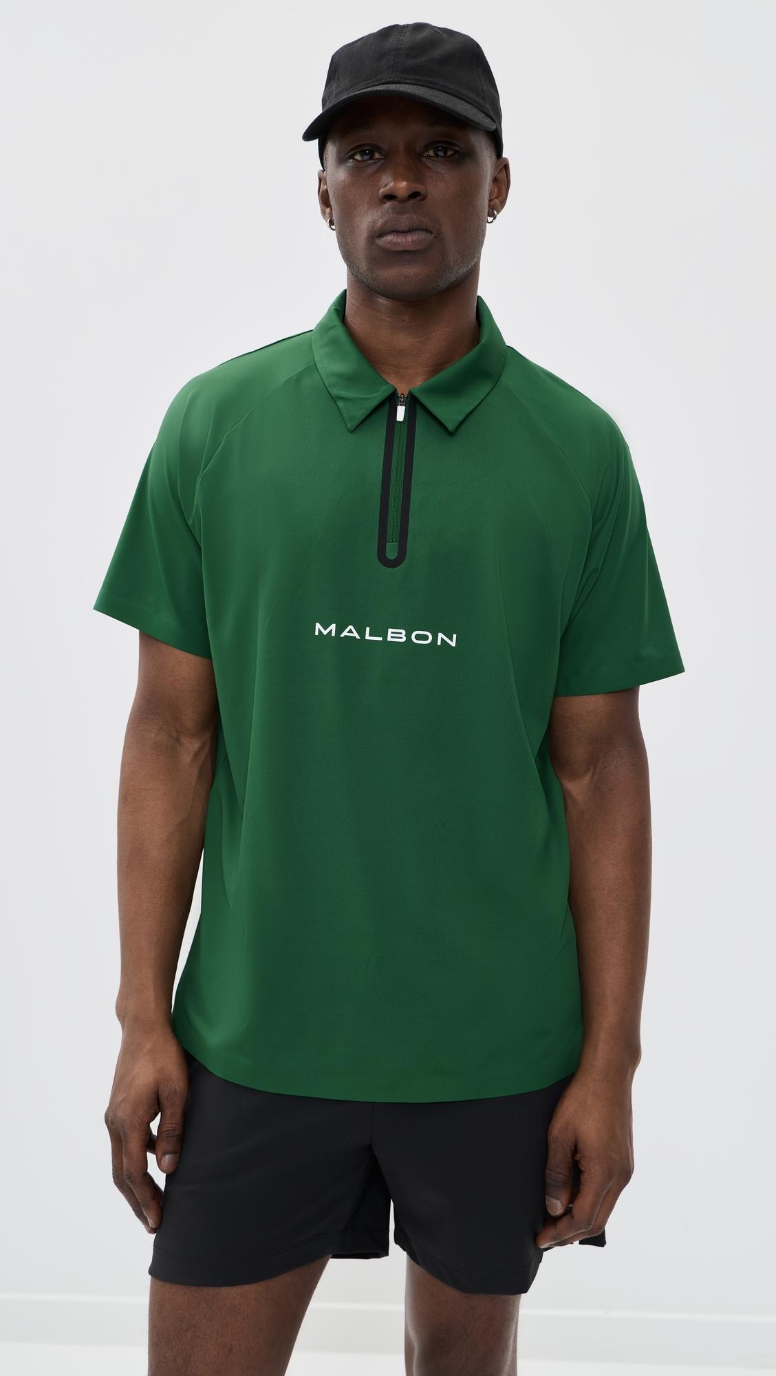 Performance Zip Raglan Polo by MALBON