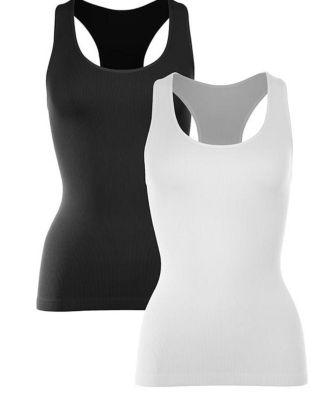Bundle of Two Teen Ribbed Racer Back Juniors Tank Top - Big Kid by MALIBU SUGAR