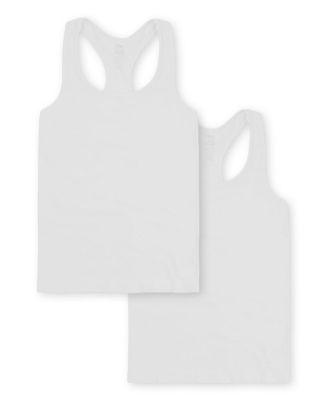 Girls' Bundle of Two Ribbed Racer Back Tank Top - (10-14) Big Kid by MALIBU SUGAR