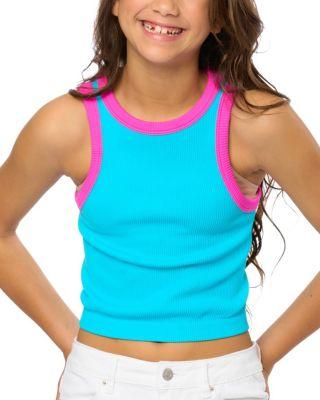 Girls' Contrast Trim Sleeveless Top - Big Kid by MALIBU SUGAR