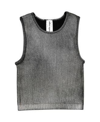 Girls' Metallic Paint Ribbed Sleeveless Top - (8-14) Big Kid by MALIBU SUGAR