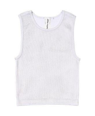 Girls' Metallic Paint Ribbed Sleeveless Top - (8-14) Big Kid by MALIBU SUGAR
