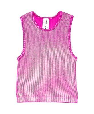 Girls' Metallic Paint Ribbed Sleeveless Top - Big Kid by MALIBU SUGAR