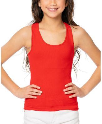 Girls' Ribbed Racer Back Tank Top - (10-14) Big Kid by MALIBU SUGAR