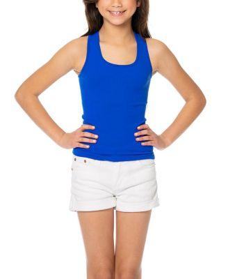 Girls' Ribbed Racer Back Tank Top - (7-10) Big Kid by MALIBU SUGAR