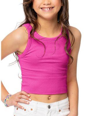 One Size Chevron Sleeveless Top (8-14 - Big Kid by MALIBU SUGAR