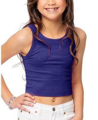 One Size Chevron Sleeveless Top (8-14 - Big Kid by MALIBU SUGAR