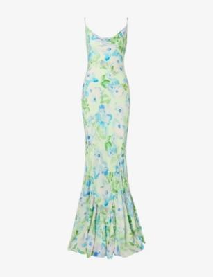 Amaia Floral-Print Silk Maxi Dress by MALINA