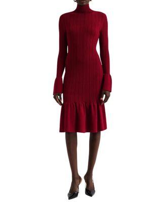 Amalia High Neck Knitted Midi Dress by MALINA