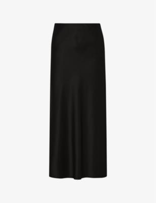 Aubree high-rise satin midi skirt by MALINA