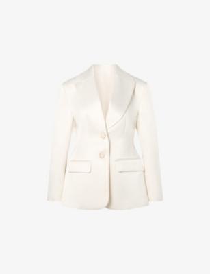 Ella Tailored Peplum Wool-Blend Blazer by MALINA