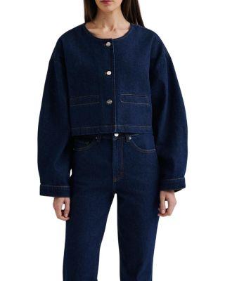 Elowen Cropped Long Sleeve Denim Jacket by MALINA