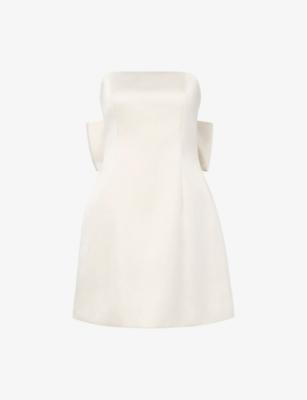 Florinna Bow-Back Satin Mini Dress by MALINA