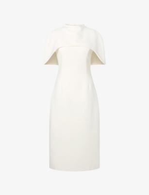 Milena Cape Woven Midi Dress by MALINA
