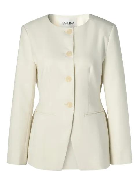 Nilla button-front round-collar blazer by MALINA