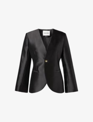 Nori Slim-Fit Satin Blazer by MALINA