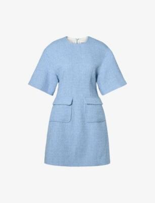 Rayna Short-Sleeve Boucle Mini Dress by MALINA
