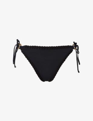 Roselyn Ring-Embellished Bikini Bottoms by MALINA