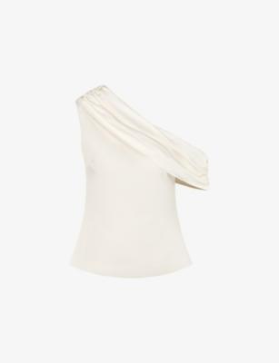 Seleah Asymmetrical Satin Top by MALINA