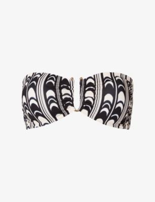 Signature Abstract-Print Bikini Top by MALINA