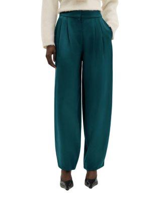 Smilla Barrel Leg Satin Trousers by MALINA