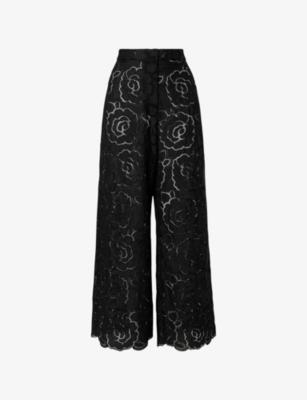 Stacey Wide-Leg Lace Trousers by MALINA