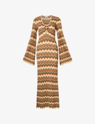 Zinna Wide-Sleeve Knitted Maxi Dress by MALINA