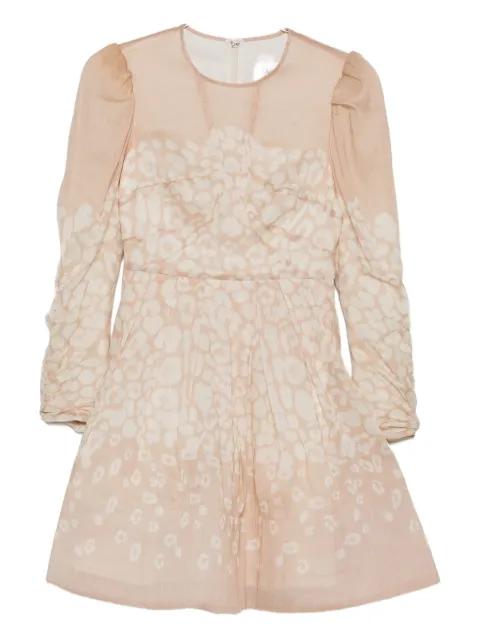 long-sleeve leopard-print dress by MALINA