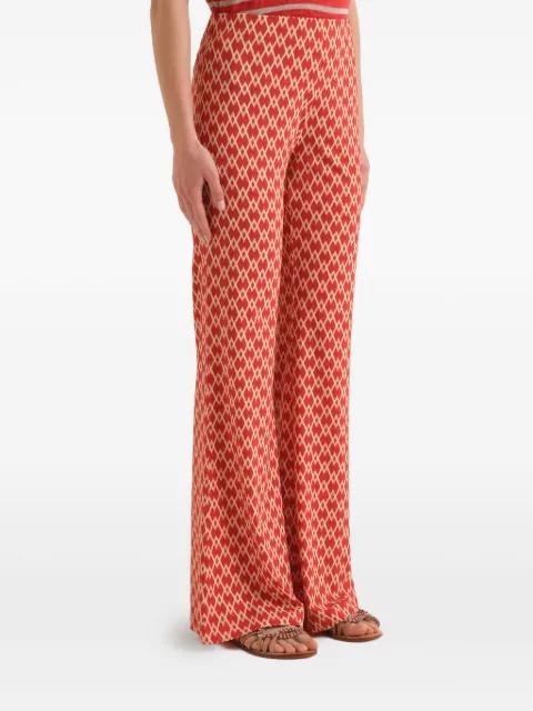 Diamond Glow geometric-pattern trousers by MALIPARMI