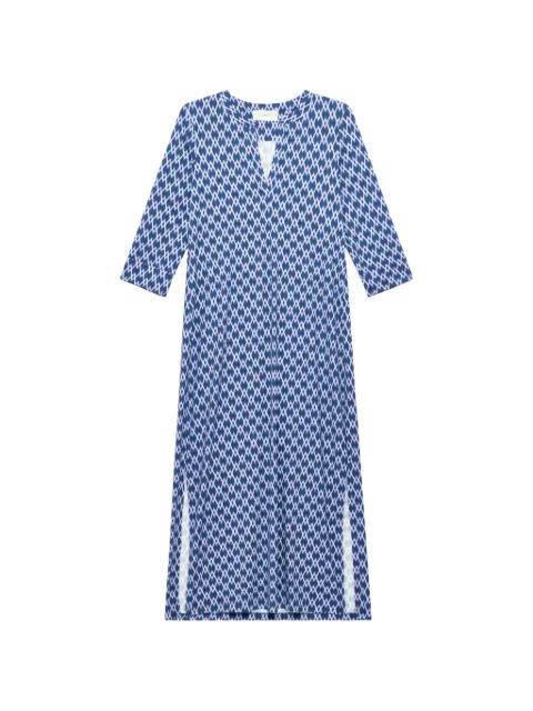 Diamond Glow geometric-print midi dress by MALIPARMI