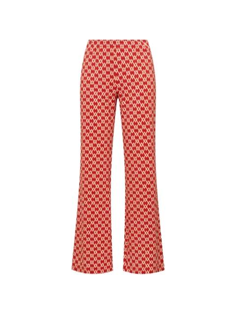 Diamond Glow geometric-print trousers by MALIPARMI