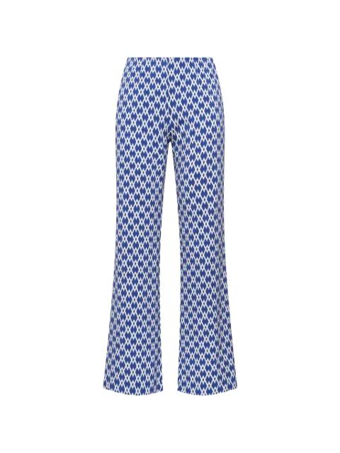 Diamond Glow geometric-print trousers by MALIPARMI