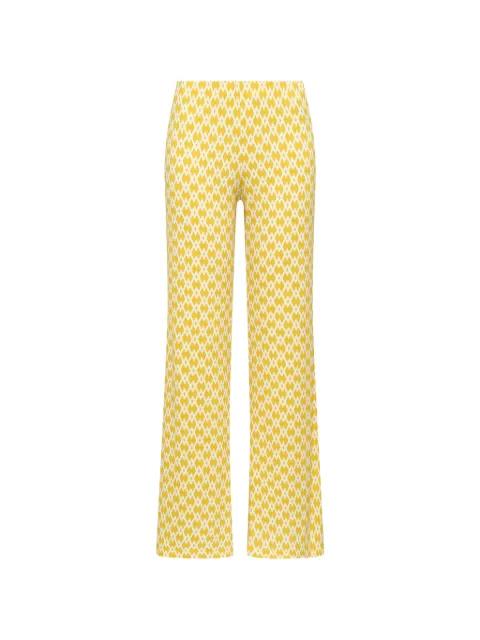 Diamond Glow geometric-print trousers by MALIPARMI