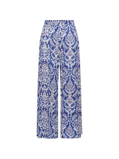 Dreamscape Ikat palazzo pants by MALIPARMI