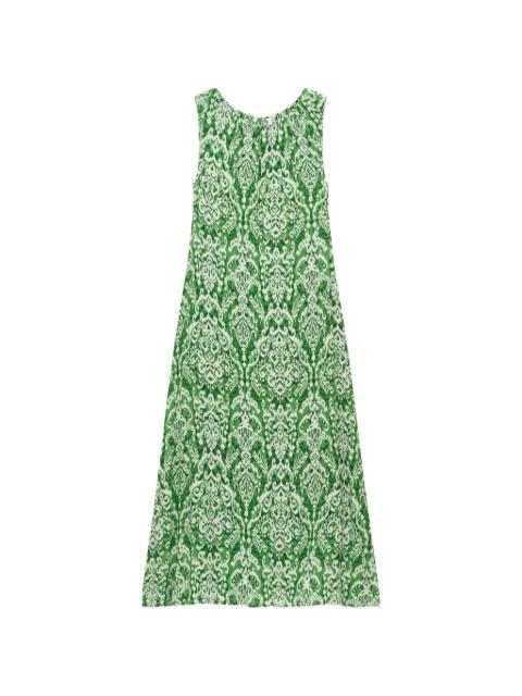 Dreamscape Ikat-print dress by MALIPARMI