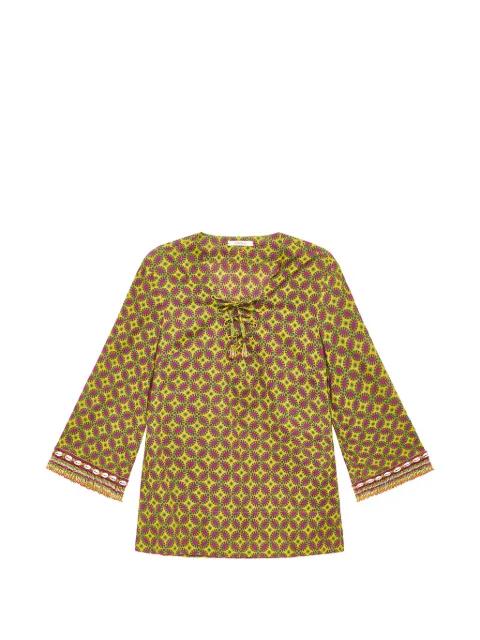 Floral Spin bead-embellished kaftan by MALIPARMI