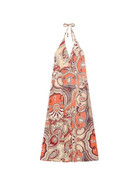 Hippie Lotus paisley-print halterneck dress by MALIPARMI