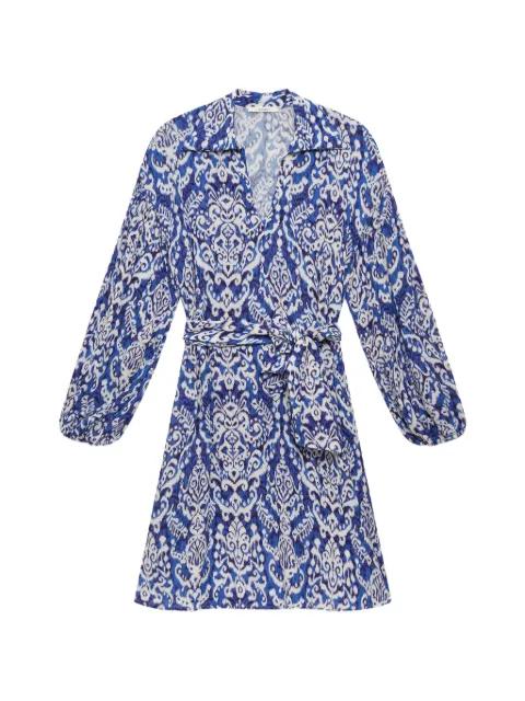 Ikat-print belted dress by MALIPARMI